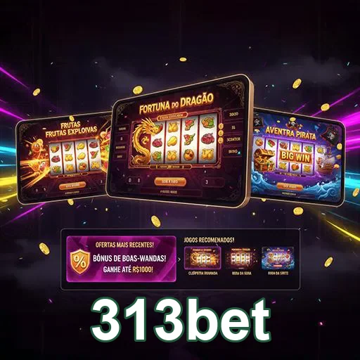 Imagem promocional do 313bet mostrando opções de apostas online na página inicial.